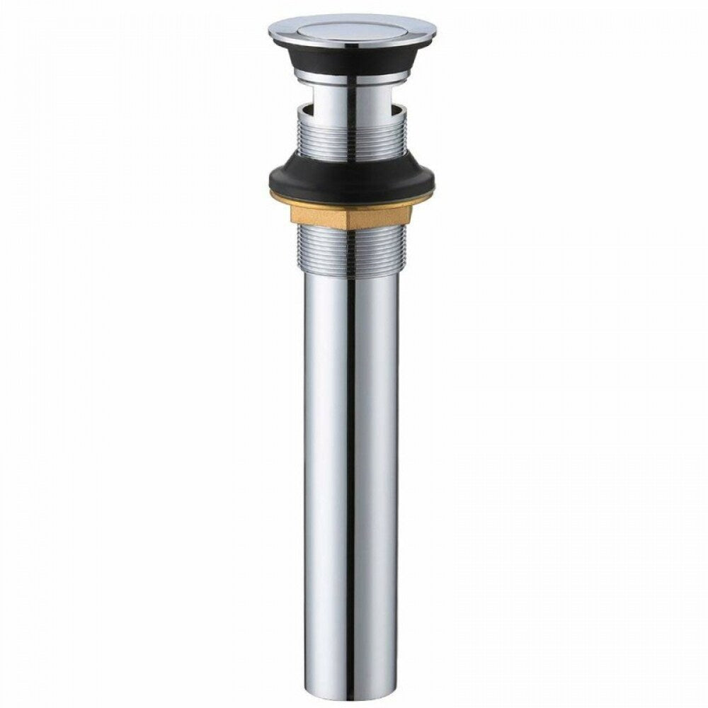 2.60-in. W Stainless Steel Bathroom Sink Drain With Overflow In Chrome AI-33592