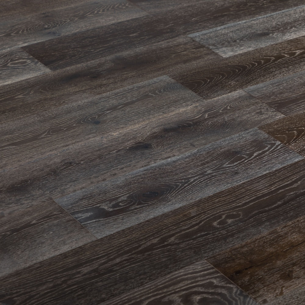 Sample-XXL French Oak Grey Smoke 3/8-inch T x 7.5-inch W x 6-inch L Engineered Hardwood Flooring