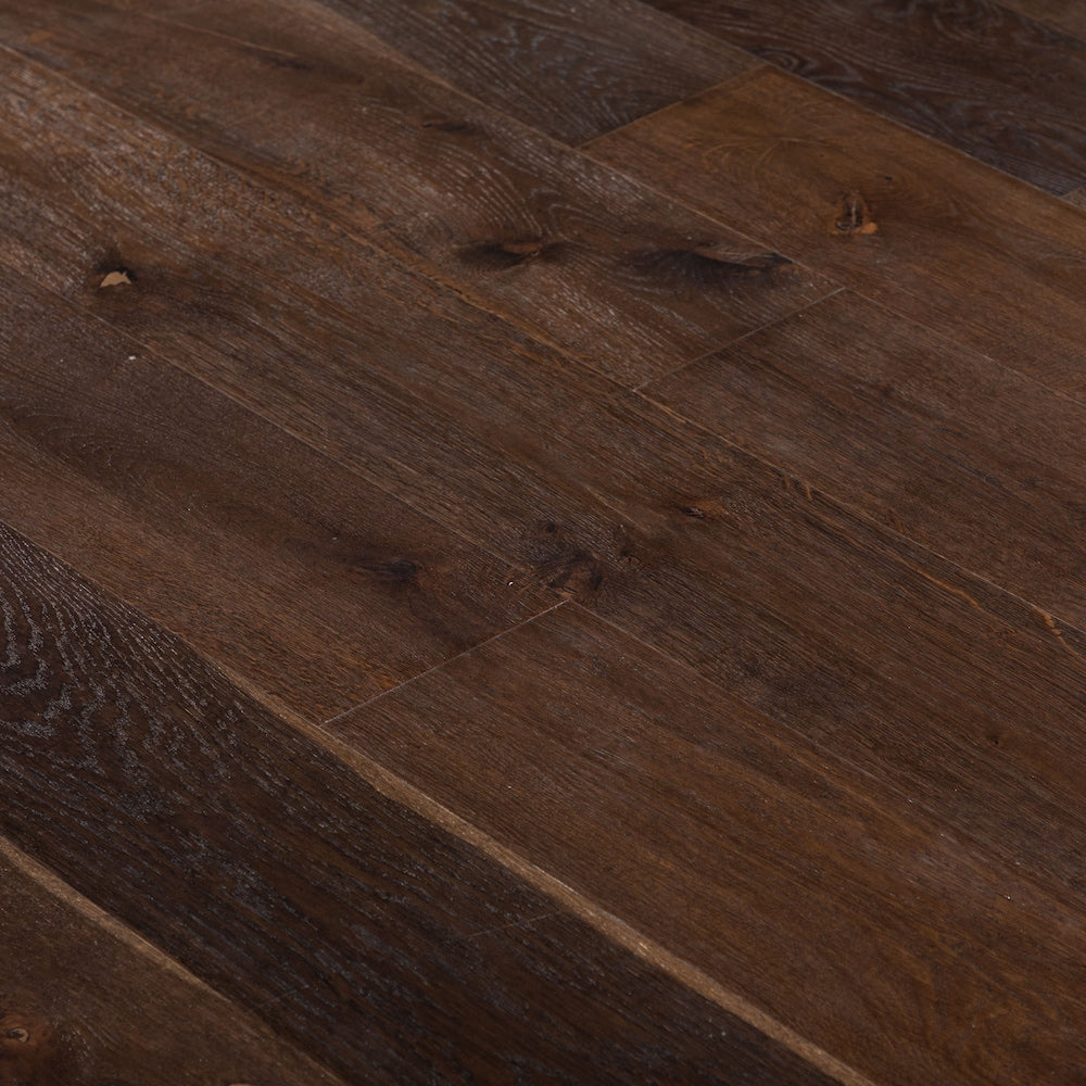 Sample-XXL French Oak Smoked 3/8-inch T x 7.5-inch W x 6-inch L Engineered Hardwood Flooring