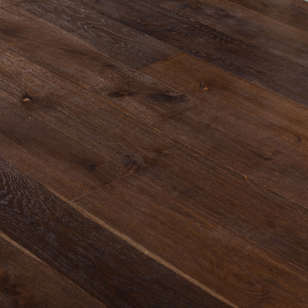 Sample-XXL French Oak Smoked 3/8-inch T x 7.5-inch W x 6-inch L Engineered Hardwood Flooring