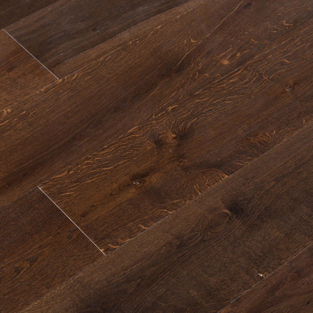 Sample-XXL French Oak Smoked 3/8-inch T x 7.5-inch W x 6-inch L Engineered Hardwood Flooring