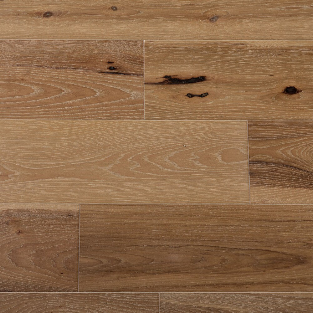 Sample-XXL Hickory White 3/8-inch T x 7.5-inch W x 6-inch L Engineered Hardwood Flooring
