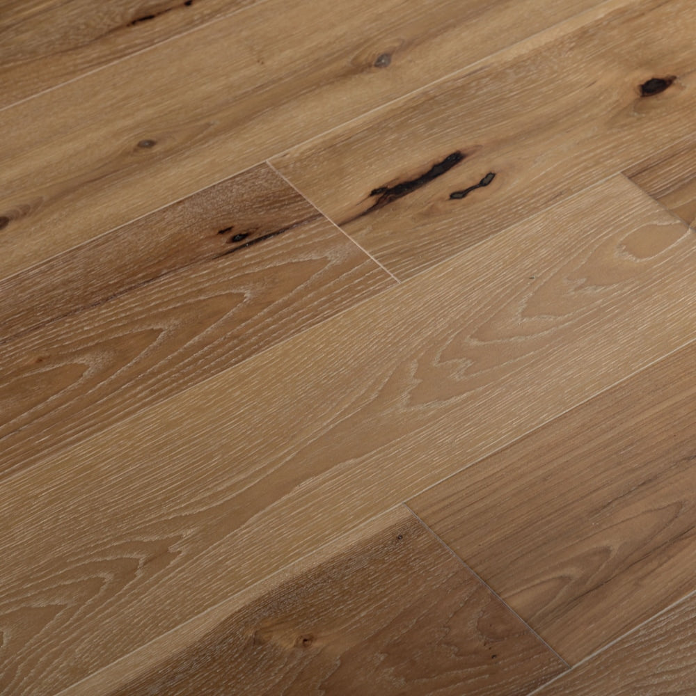Sample-XXL Hickory Glazed 3/8-inch T x 7.5-inch W x 6-inch L Engineered Hardwood Flooring