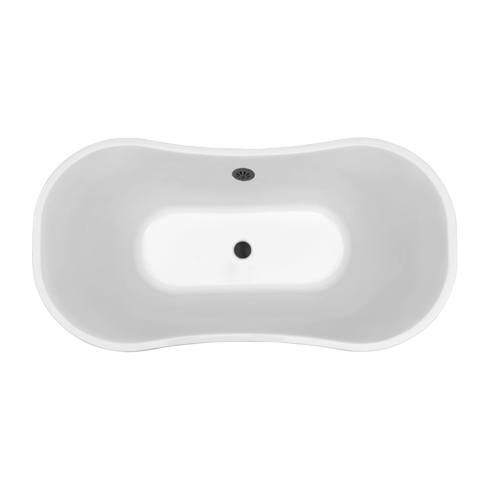 68 inch Streamline NPT9201BL Soaking Freestanding Bathtub with External Drain