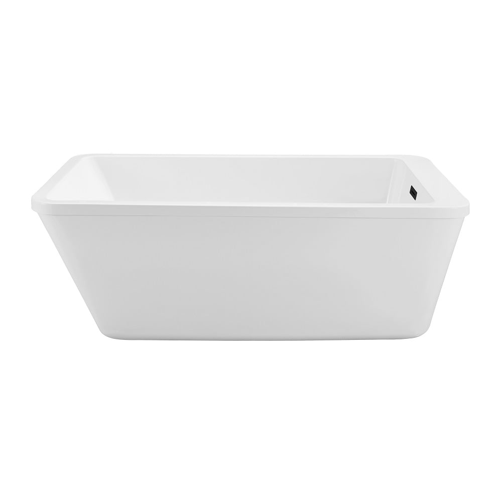 60 inch Streamline NPT9240BL Soaking Freestanding Bathtub with Internal Drain