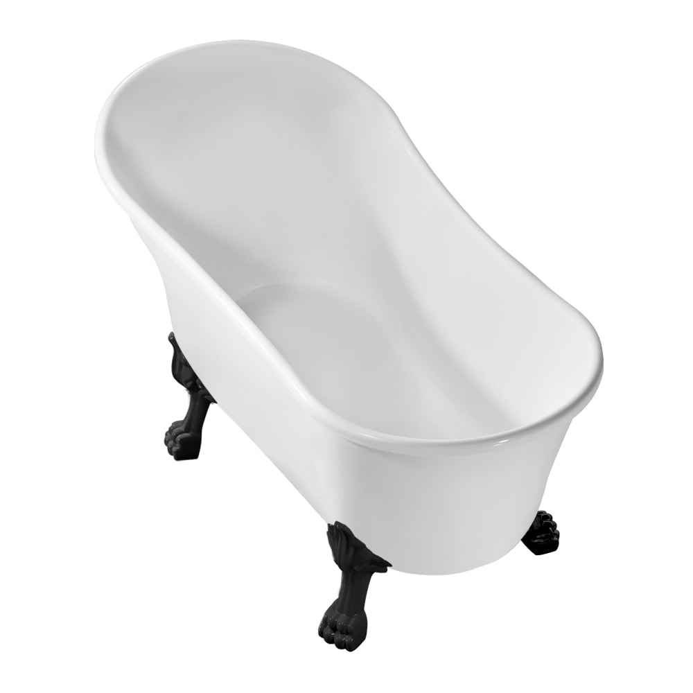 59 inch Streamline NPT9347BL-BL Clawfoot Bathtub with Internal Drain