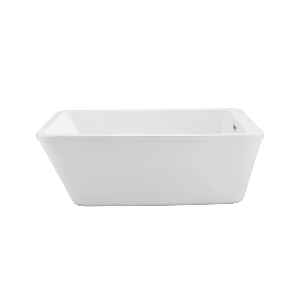 60 inch Streamline NPT9240CH Soaking Freestanding Bathtub with Internal Drain