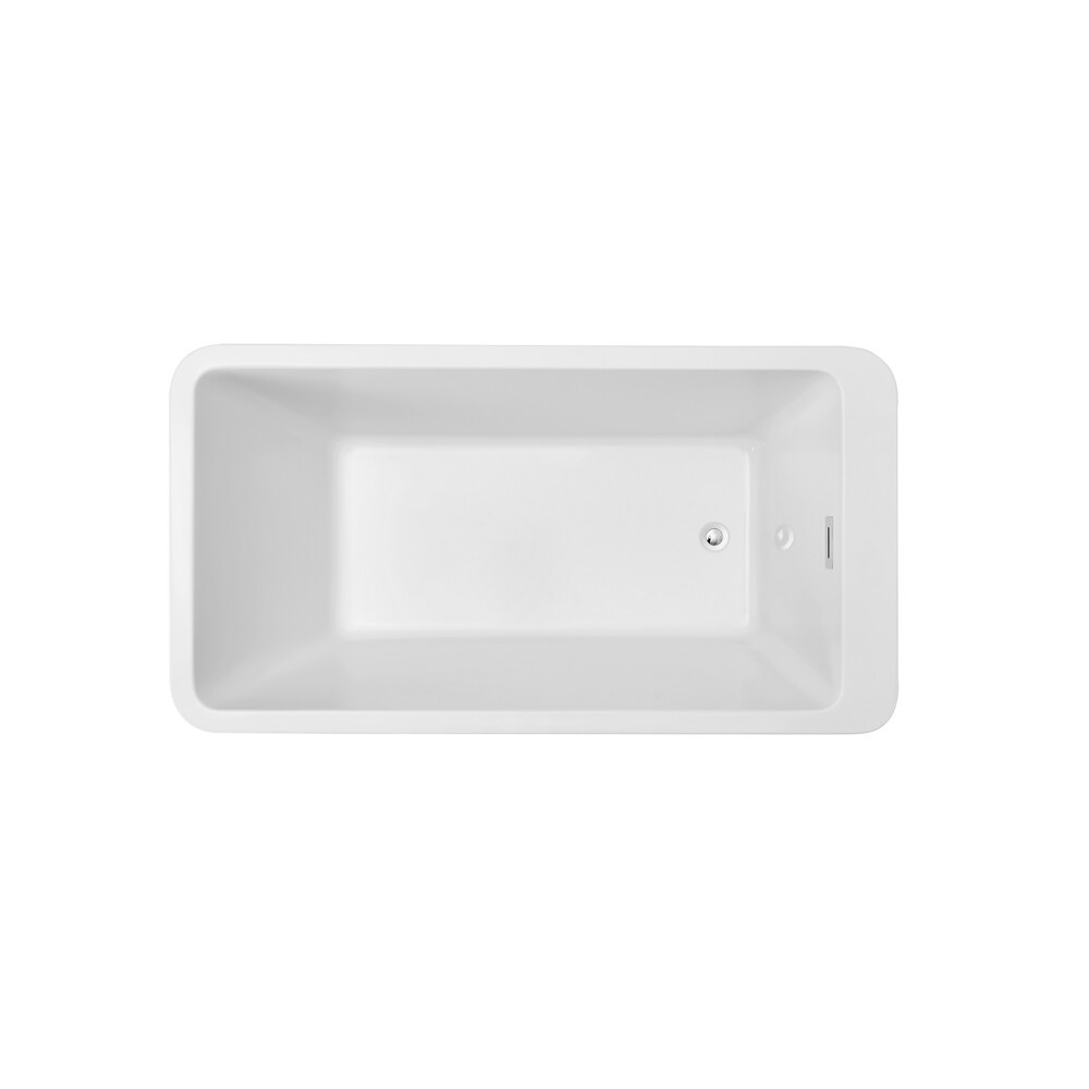 60 inch Streamline NPT9240CH Soaking Freestanding Bathtub with Internal Drain