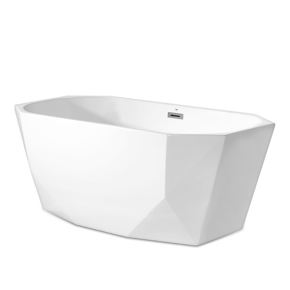 67 inch Streamline NPT9622CH Freestanding Bathtub with Internal Drain