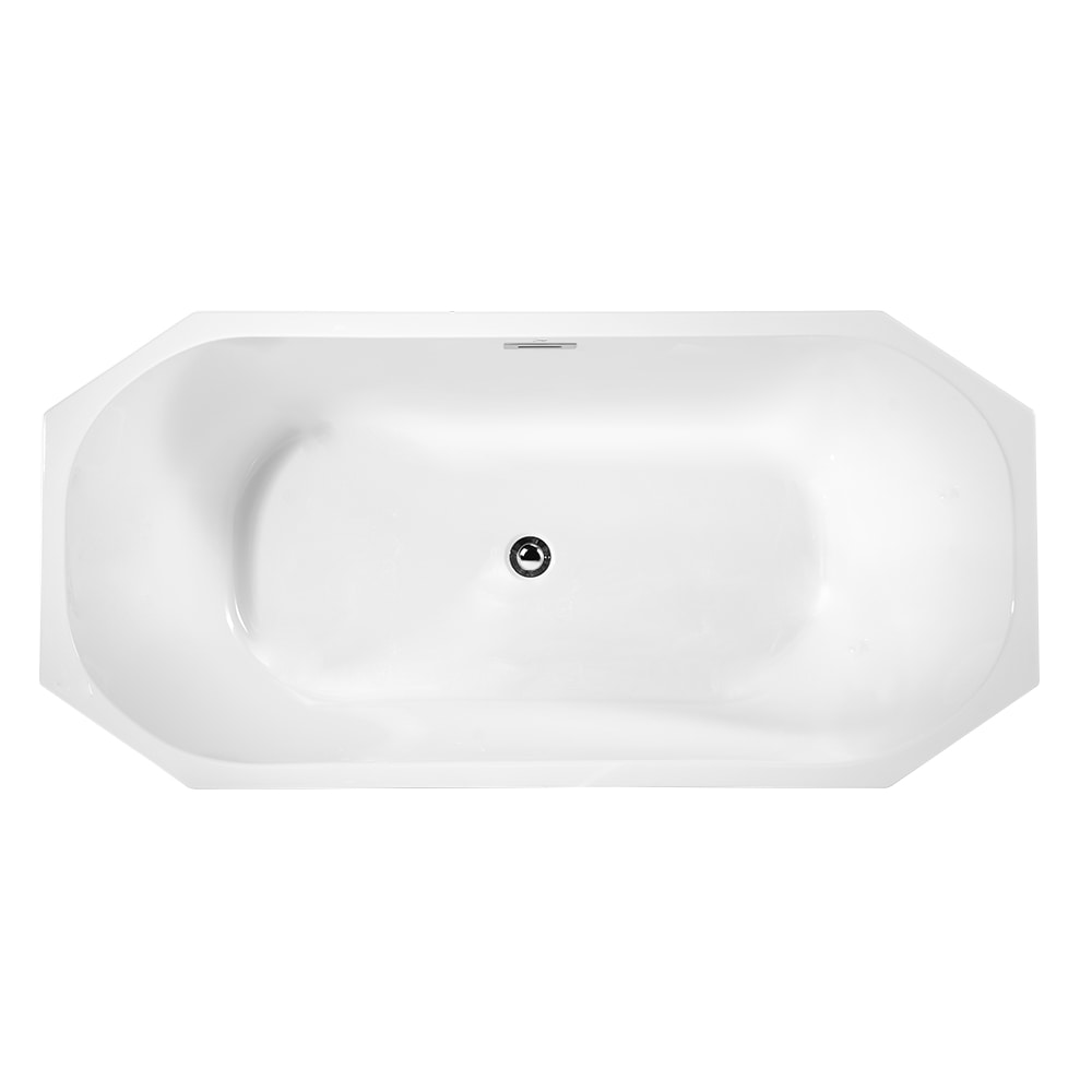 67 inch Streamline NPT9622CH Freestanding Bathtub with Internal Drain