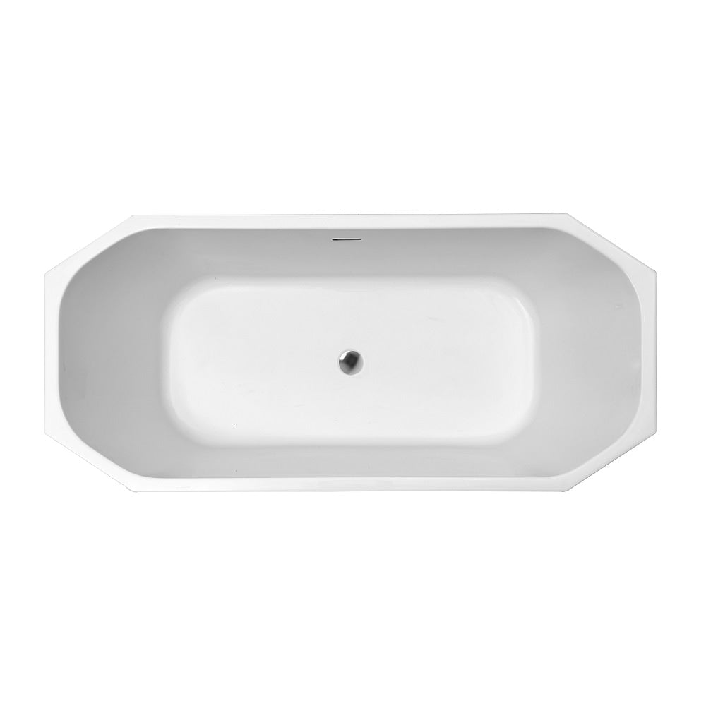 63 inch Streamline NPT9630CH Freestanding Bathtub with Internal Drain