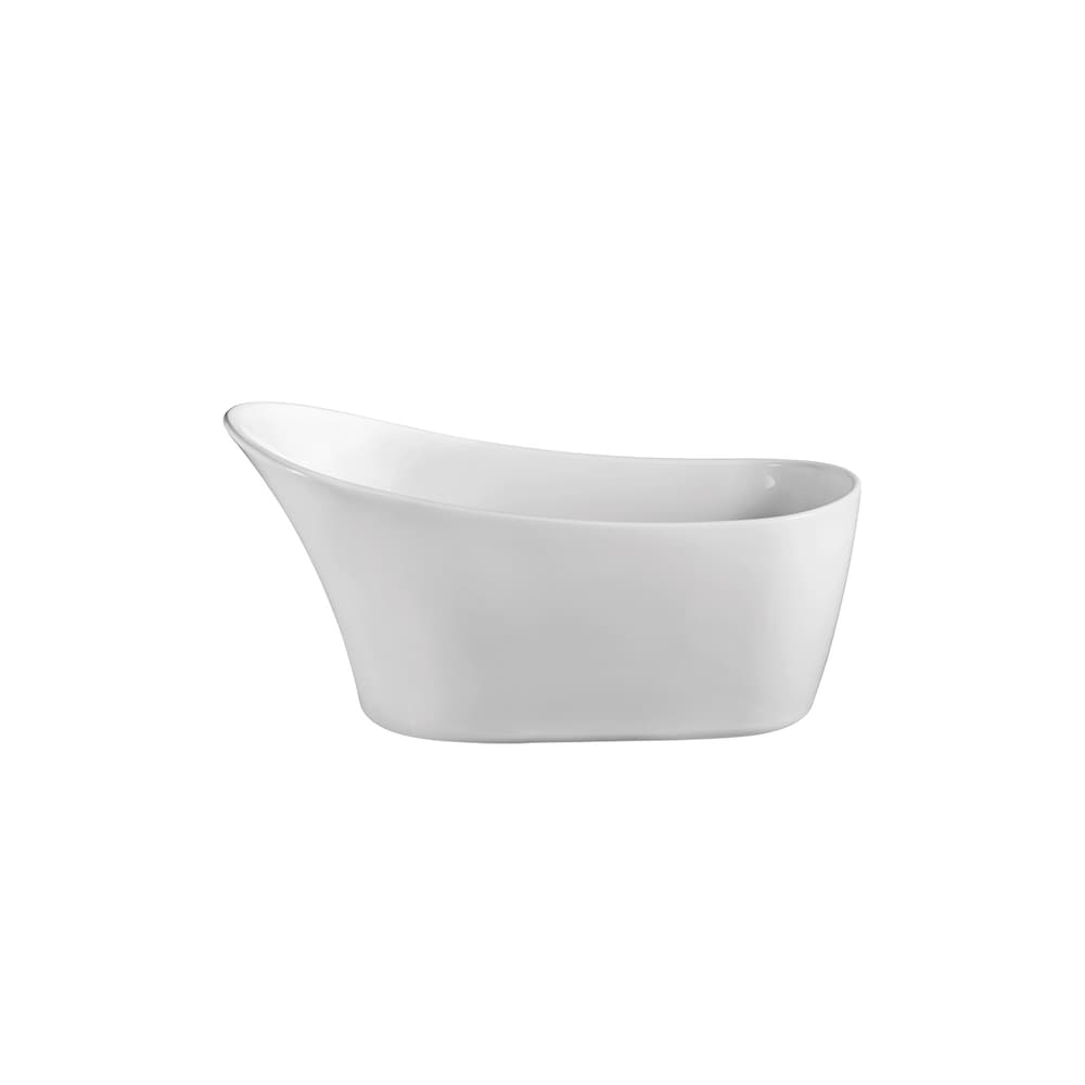 59 inch Streamline NPT9820CH Soaking Freestanding Bathtub with Internal Drain