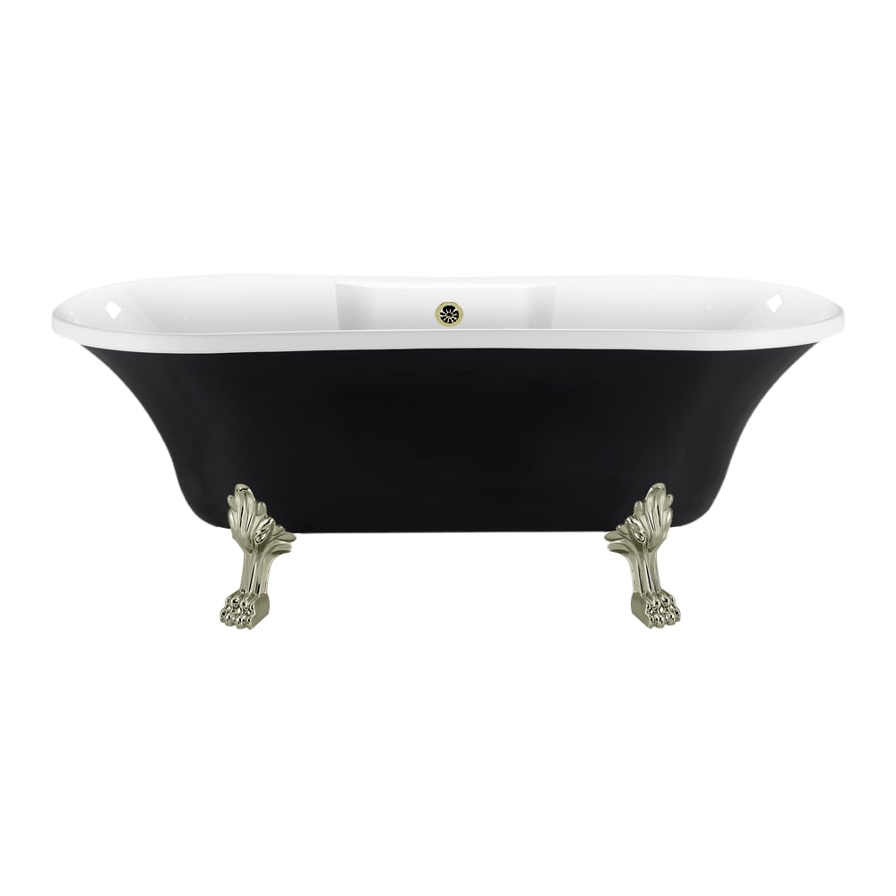 68 inch Streamline NPT9103BNK-BNK Clawfoot Bathtub with External Drain