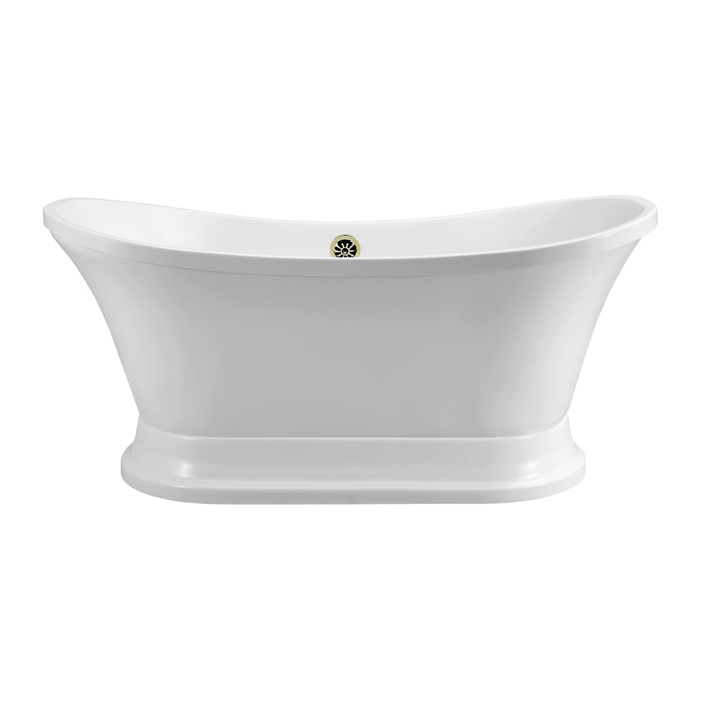 68 inch Streamline NPT9201BNK Soaking Freestanding Bathtub with External Drain