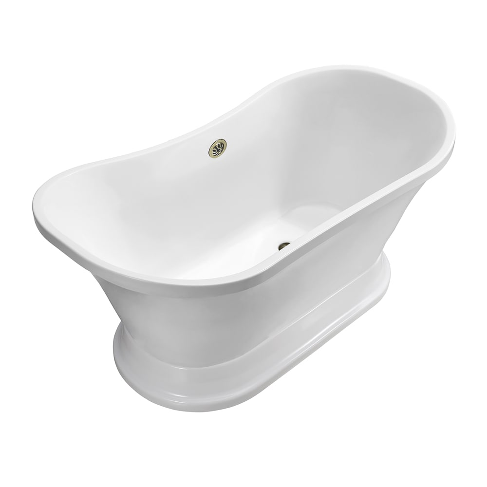 68 inch Streamline NPT9201BNK Soaking Freestanding Bathtub with External Drain
