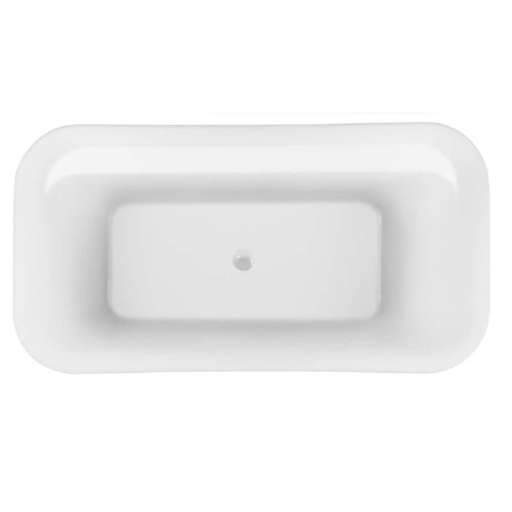 59 inch Streamline NPT91720WH Freestanding Bathtub with Internal Drain
