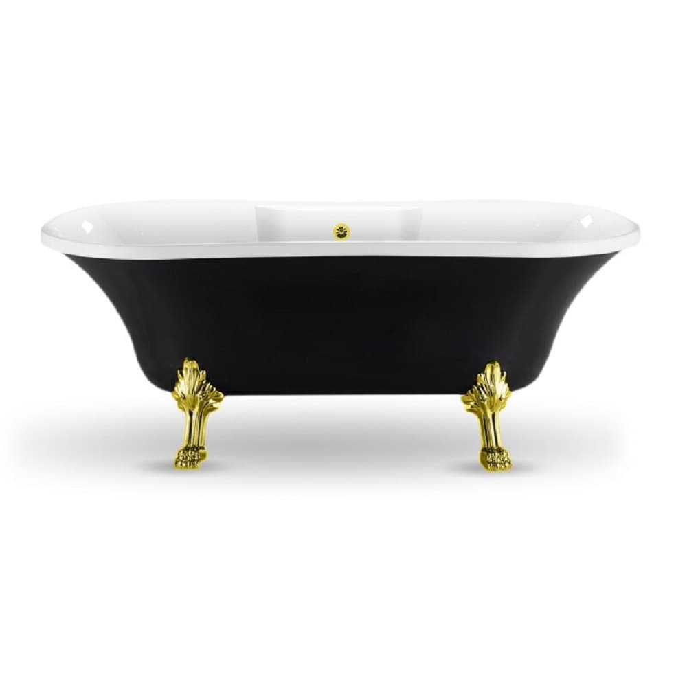 68 inch Streamline NPT9103GLD-GLD Clawfoot Bathtub with External Drain