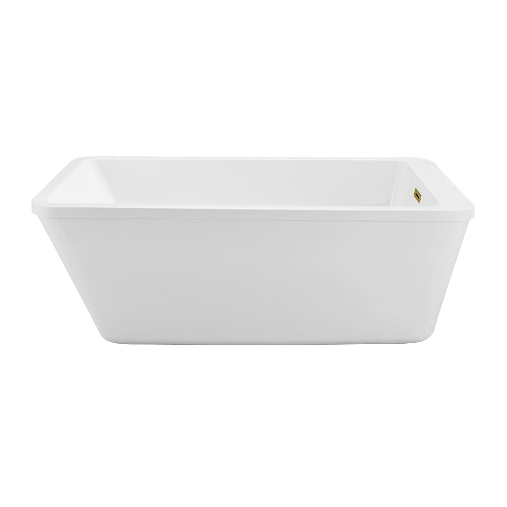 60 inch Streamline NPT9240GLD Soaking Freestanding Bathtub with Internal Drain