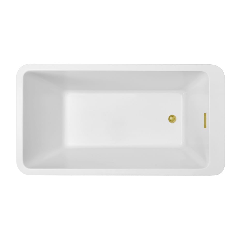 Baignoire autoportante Streamline NPT9240GLD de 60 pouces avec drain interne