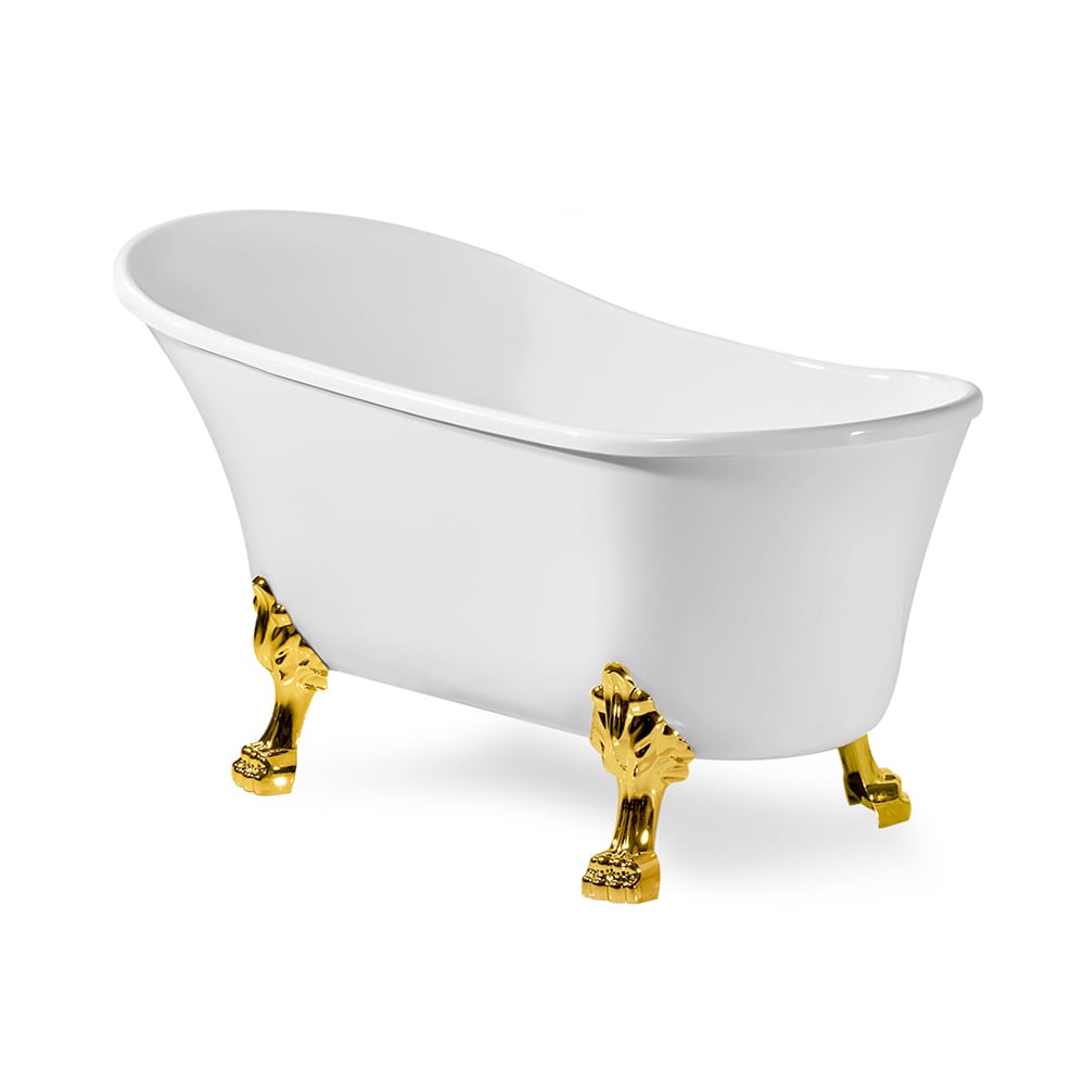 67 inch Streamline NPT9349GLD-GLD Clawfoot Bathtub with Internal Drain