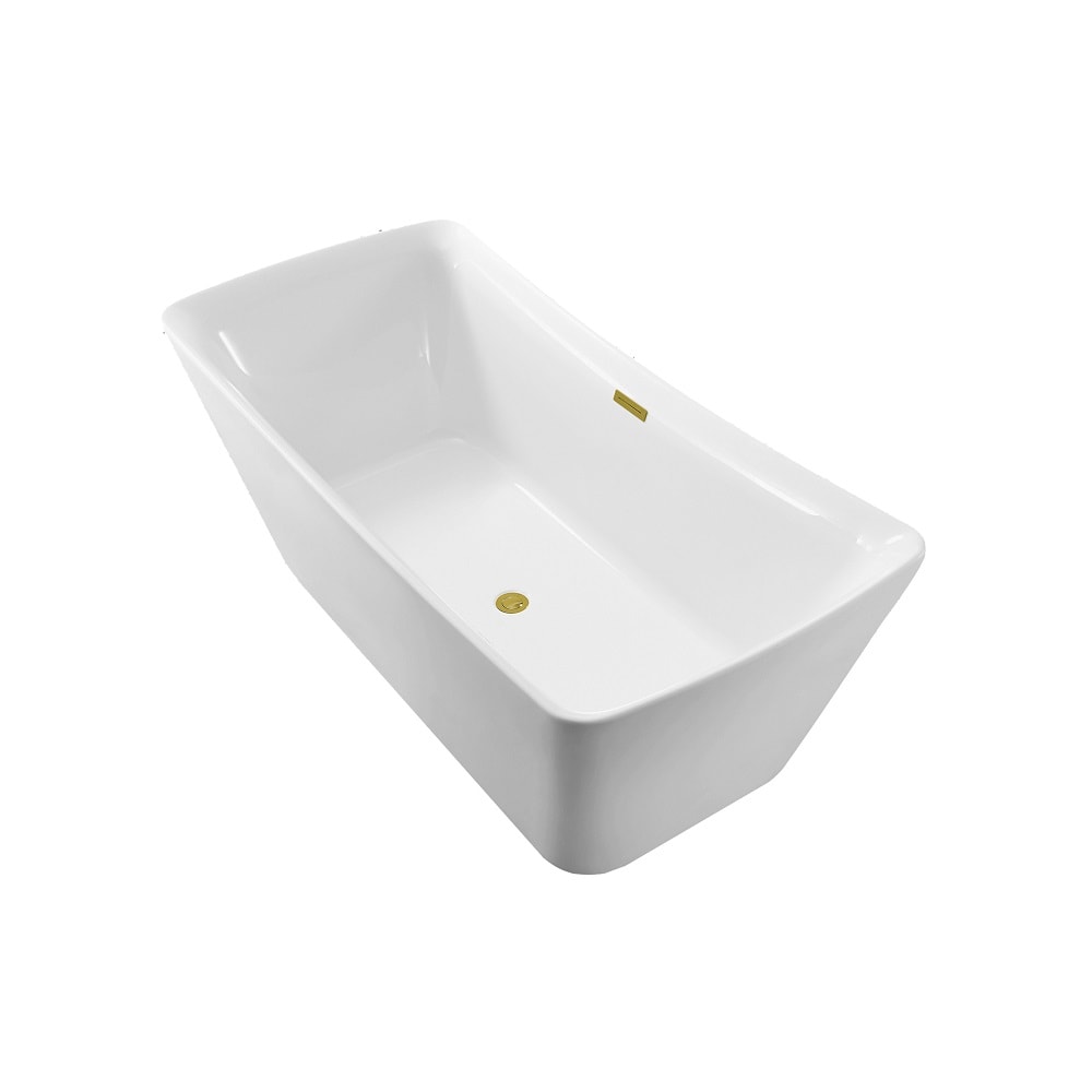 70 inch Streamline NPT9542GLD Soaking Freestanding Bathtub with Internal Drain