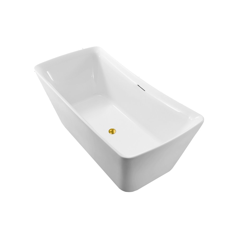 62 inch Streamline NPT9550GLD Freestanding Bathtub with Internal Drain