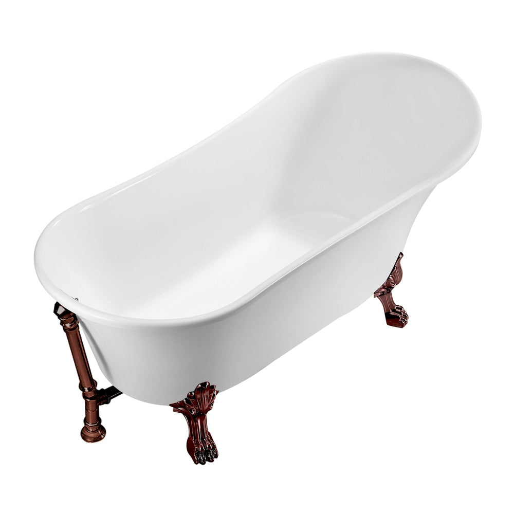 63 inch Streamline NPT9342ORB-ORB Soaking Clawfoot Bathtub with External Drain