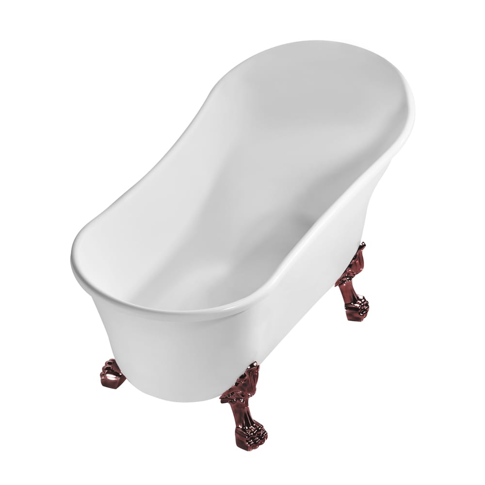 59 inch Streamline NPT9347ORB-ORB Clawfoot Bathtub with Internal Drain