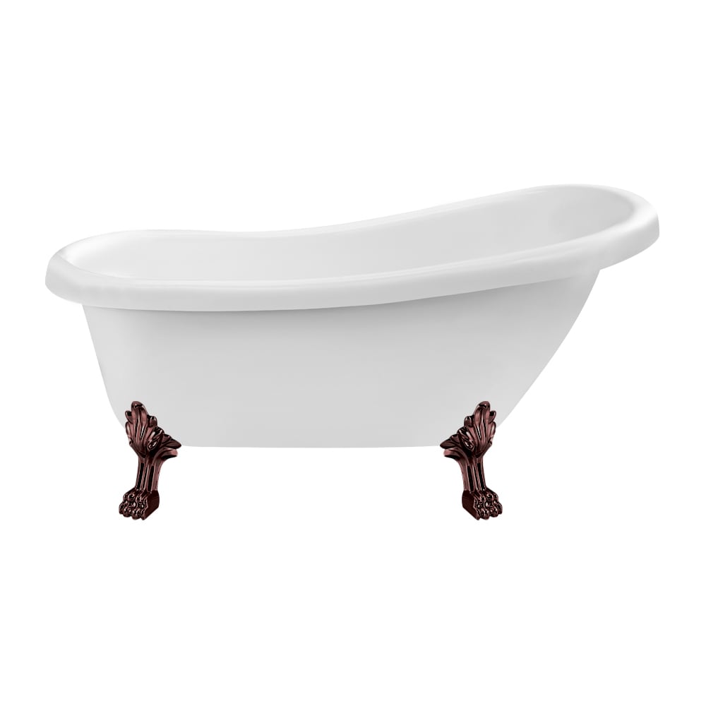 61 inch Streamline NPT9480ORB-ORB Soaking Clawfoot Bathtub with Internal Drain