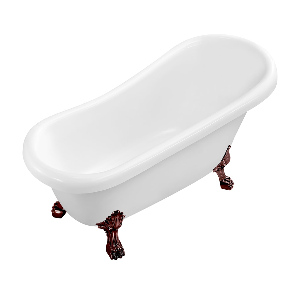61 inch Streamline NPT9480ORB-ORB Soaking Clawfoot Bathtub with Internal Drain