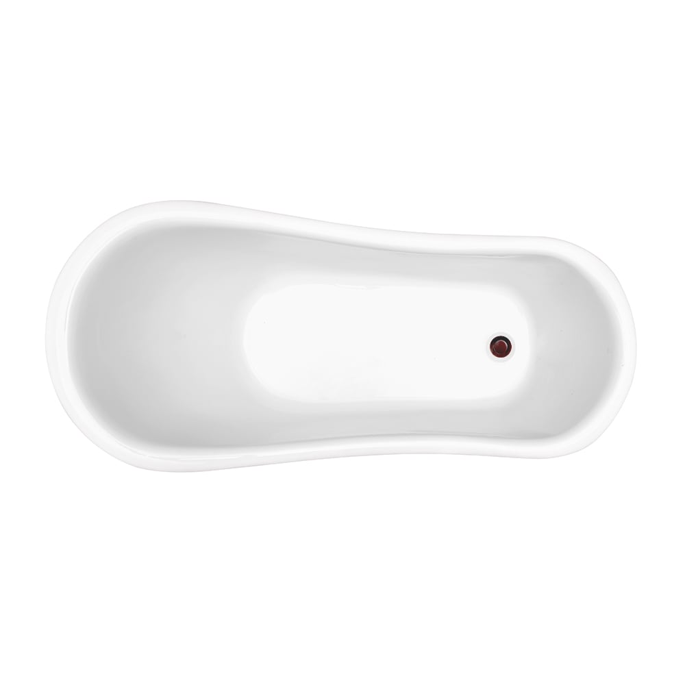 61 inch Streamline NPT9481ORB-ORB Clawfoot Bathtub with Internal Drain