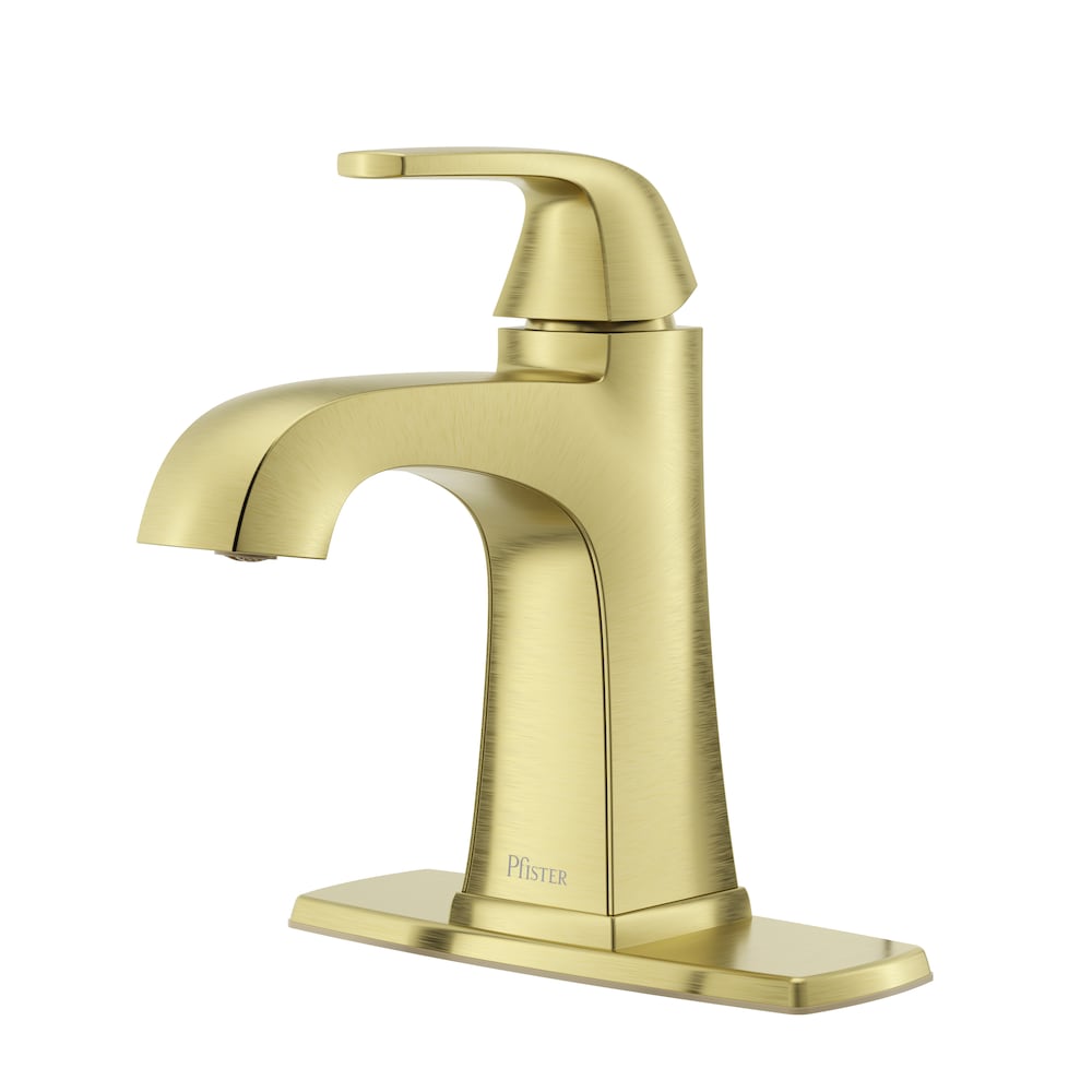 Robinet de lavabo de salle de bain à poignée unique Bloor à 1 ou 3 trous en or brossé