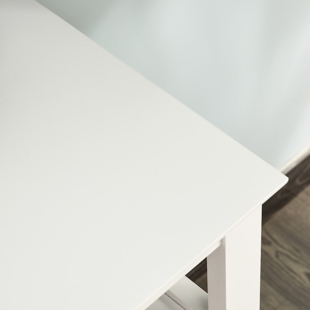 Buffet de cuisine, meuble de rangement pour serveur de salle à manger avec tiroir et casier à vin, blanc