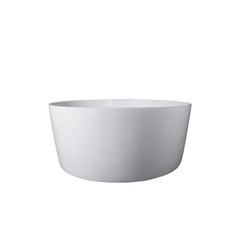 Castigno 56 in. Solid Surface Resin Stone Matte Bathtub