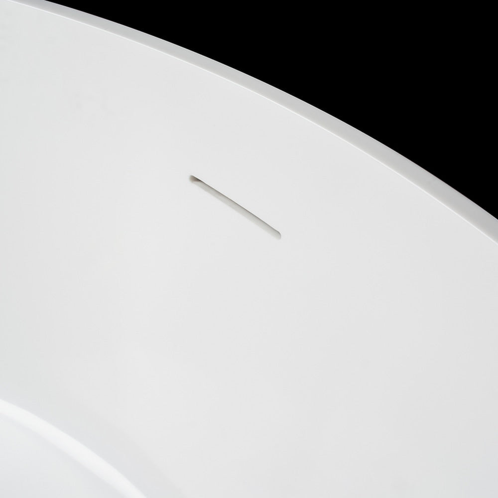 Castigno 56 in. Solid Surface Resin Stone Matte Bathtub
