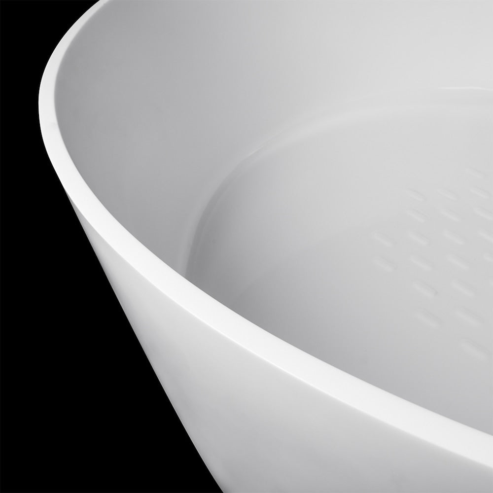 Castigno 56 in. Solid Surface Resin Stone Matte Bathtub