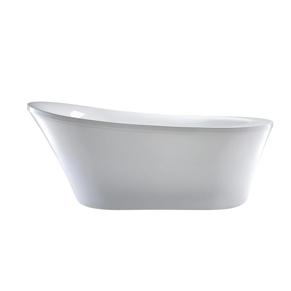 Nimes 70 inch Acrylic Flatbottom Left Bathtub in White