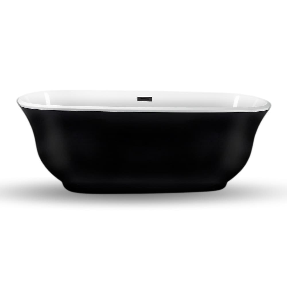 67 inch Streamline NPT9663BL Freestanding Bathtub with Internal Drain
