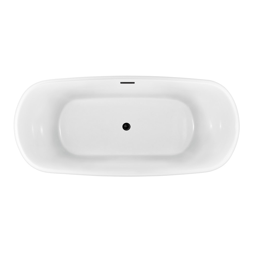 67 inch Streamline NPT9663BL Freestanding Bathtub with Internal Drain
