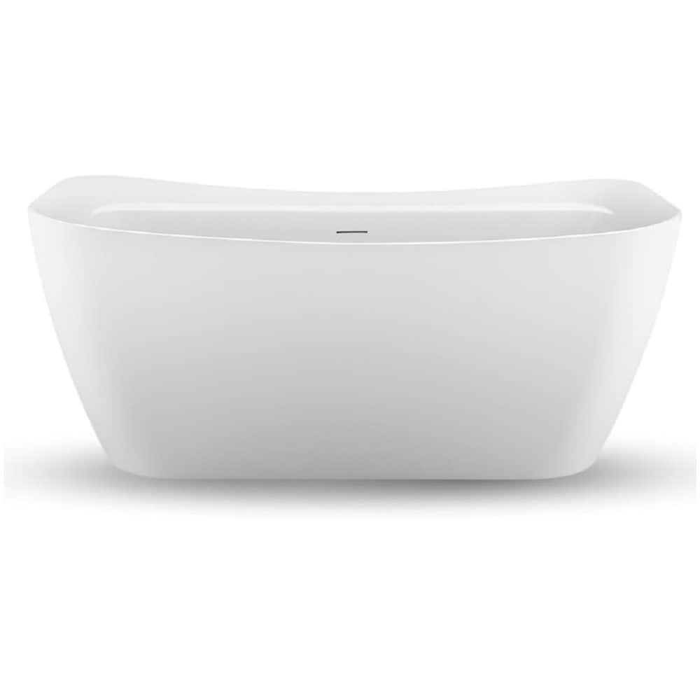 59 inch Streamline NPT91720BL Freestanding Bathtub with Internal Drain