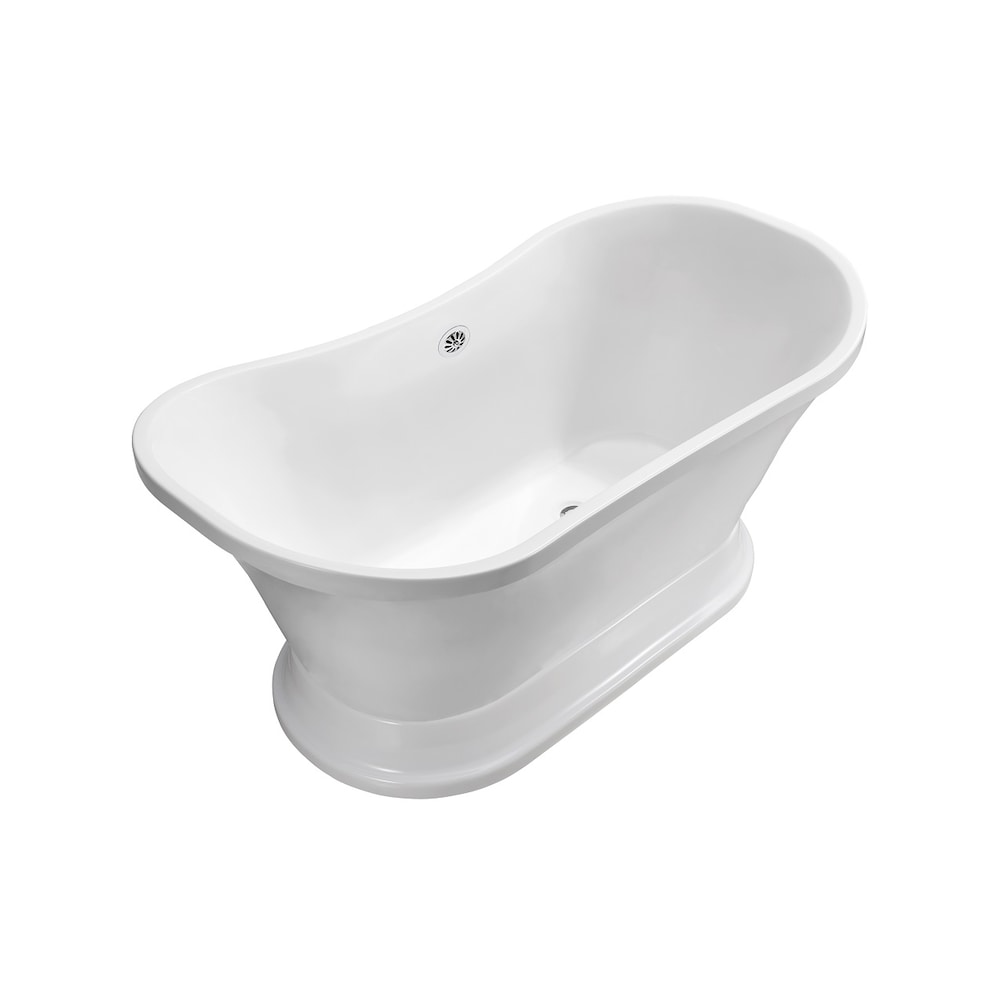 60 inch Streamline NPT9200CH Soaking Freestanding Bathtub with External Drain