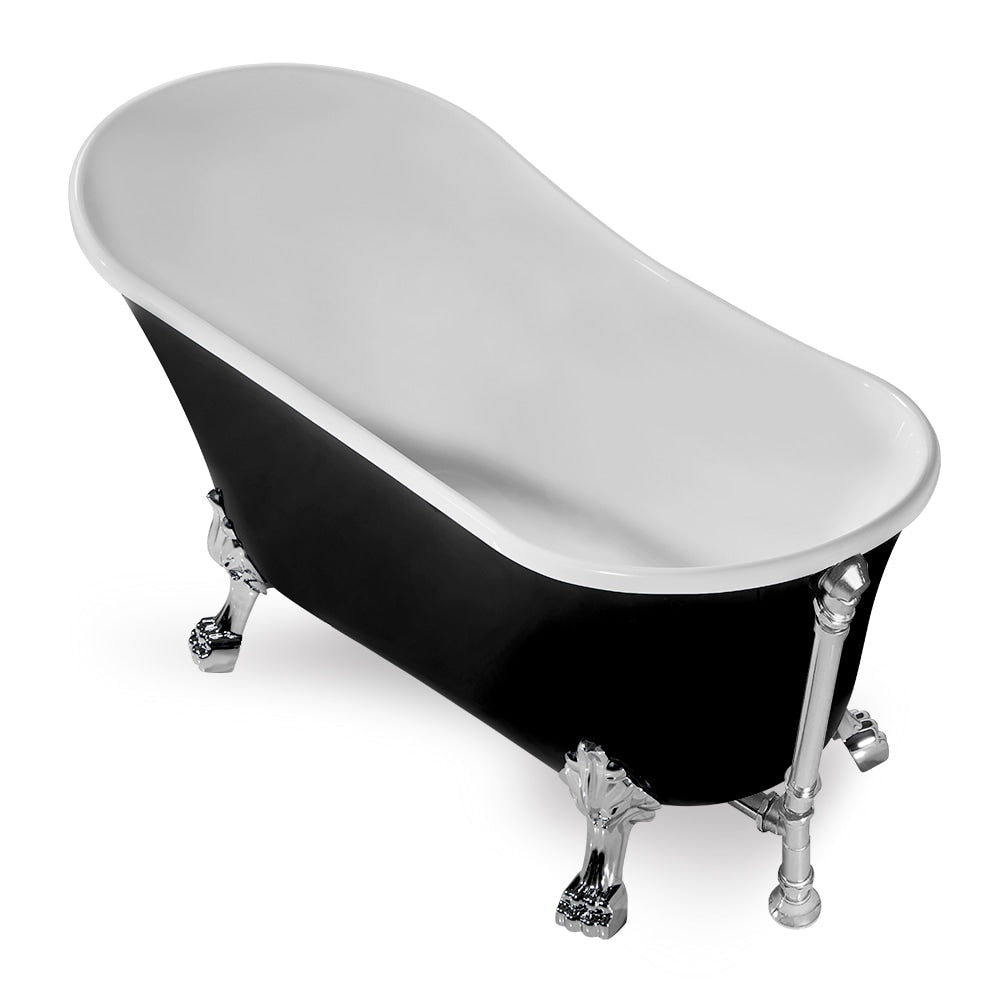 59 inch Streamline NPT9344CH-CH Clawfoot Bathtub with External Drain