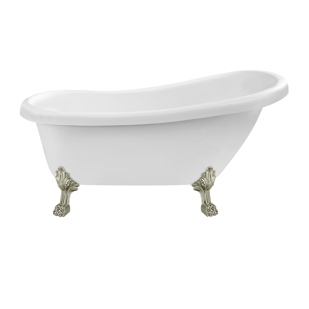 61 inch Streamline NPT9480BNK-BNK Soaking Clawfoot Bathtub with Internal Drain