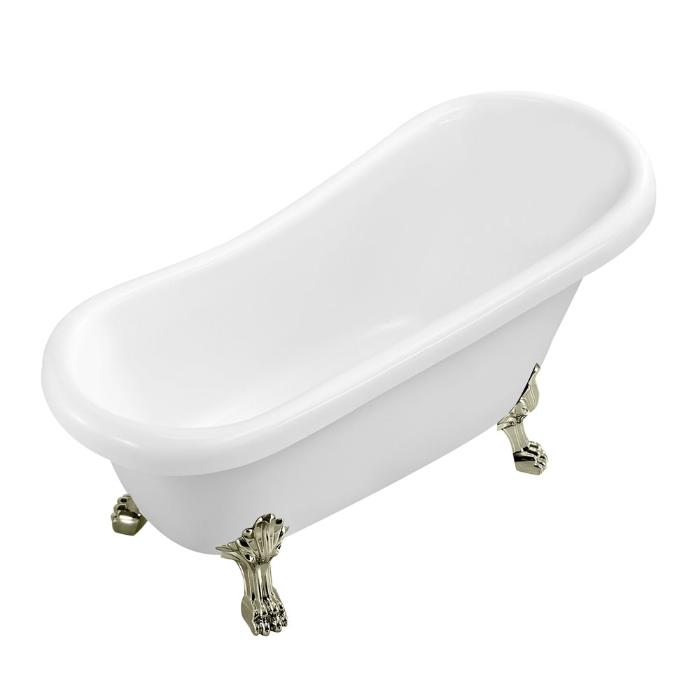 61 inch Streamline NPT9480BNK-BNK Soaking Clawfoot Bathtub with Internal Drain