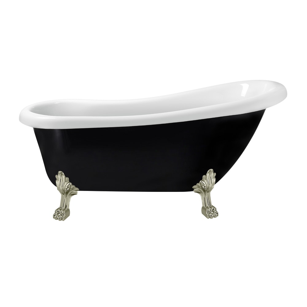61 inch Streamline NPT9481BNK-BNK Clawfoot Bathtub with Internal Drain