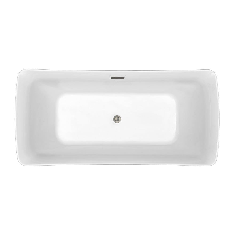 70 inch Streamline NPT9542BNK Soaking Freestanding Bathtub with Internal Drain