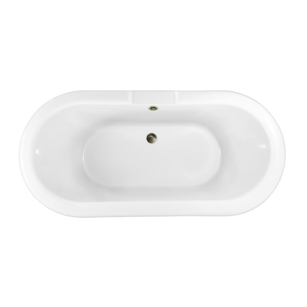 59 inch Streamline NPT91120BNK-BNK Clawfoot Bathtub with External Drain