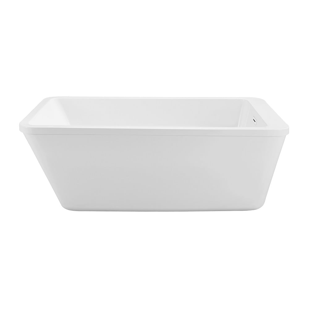 60 inch Streamline NPT9240WH Soaking Freestanding Bathtub with Internal Drain