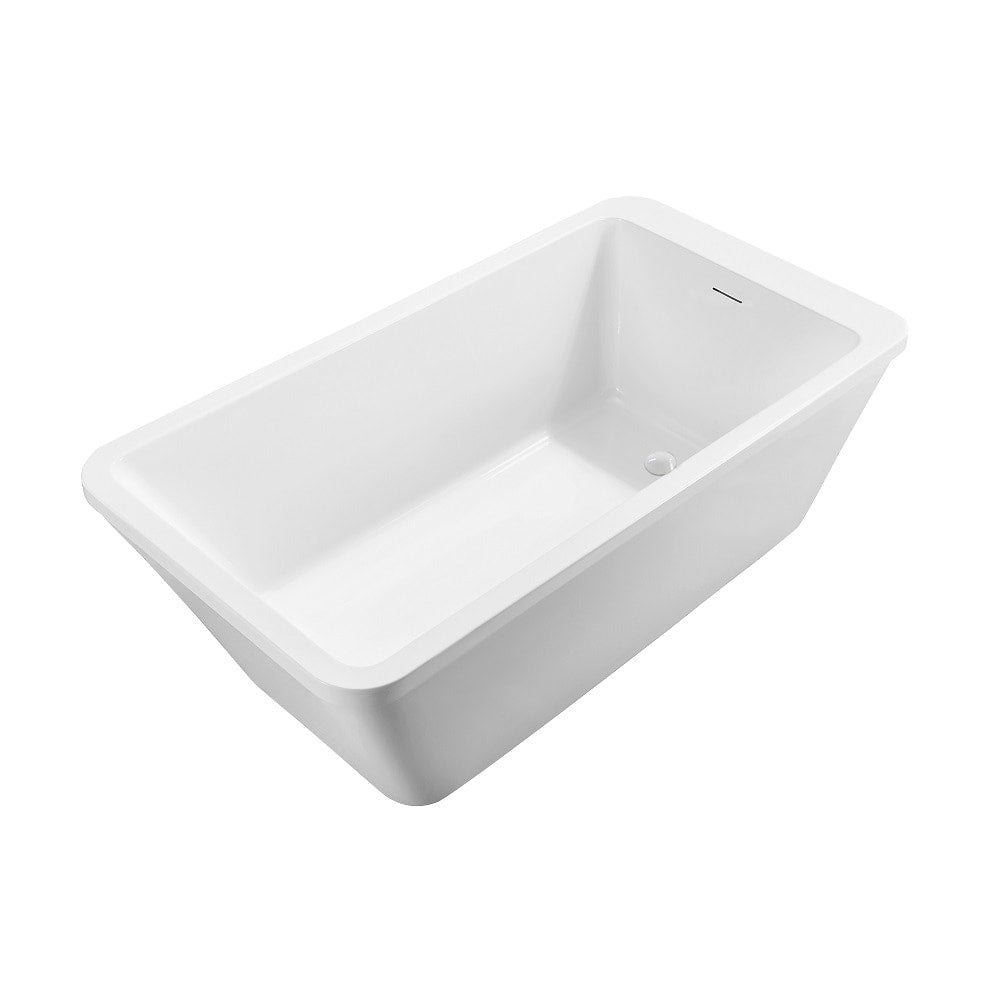 60 inch Streamline NPT9250WH Freestanding Bathtub with Internal Drain