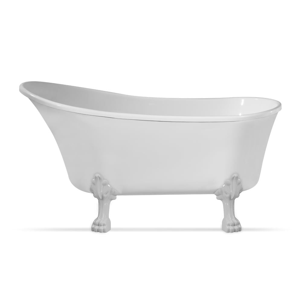 67 inch Streamline NPT9349WH-WH Clawfoot Bathtub with Internal Drain